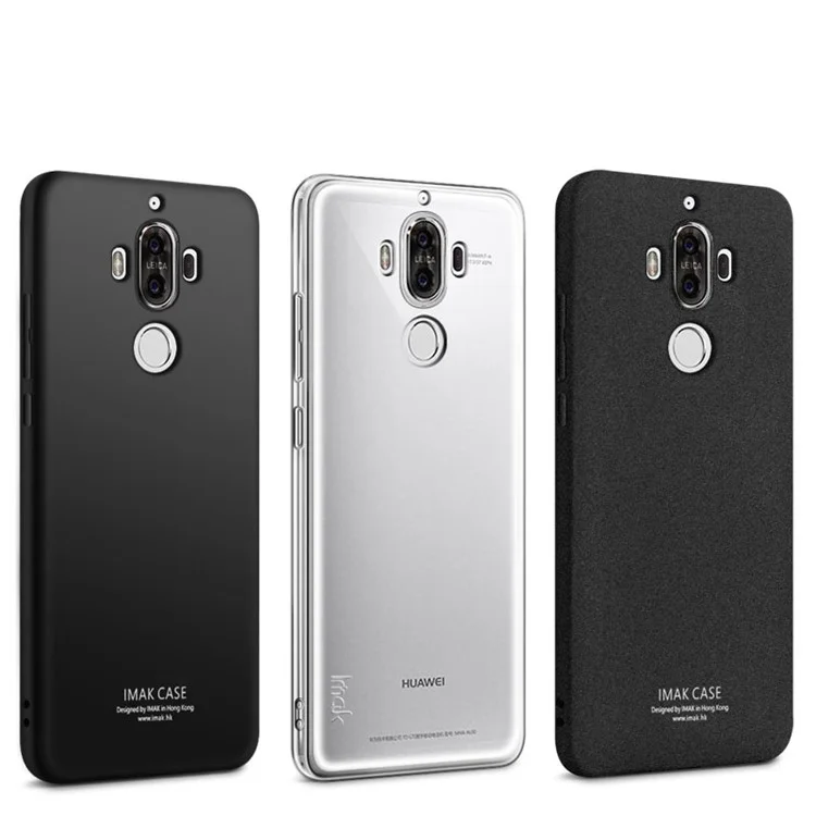 IMAK Anti-fingerprint TPU Phone Cover for Huawei Mate 9 + Screen Protector Film - Matte Black