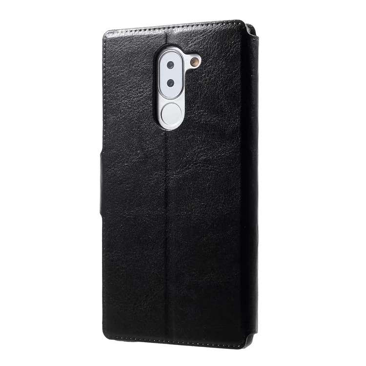 Crazy Horse Leather Card Slots Phone Case for Huawei Honor 6x (2016) / Mate 9 Lite - Black