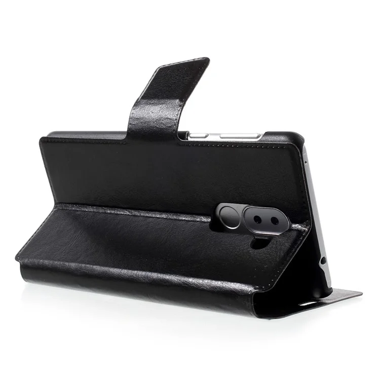 Crazy Horse Leather Card Slots Phone Case for Huawei Honor 6x (2016) / Mate 9 Lite - Black