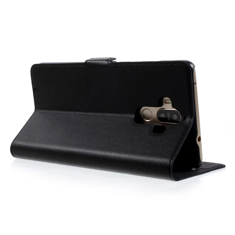 DOORMOON Genuine Leather Case for Huawei Mate 9 with Card Holder - Black