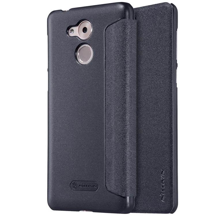 NILLKIN Sparkle Series for Huawei Enjoy 6s / Honor 6C Leather Mobile Flip Cover - Black
