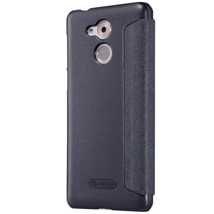 NILLKIN Sparkle Series for Huawei Enjoy 6s / Honor 6C Leather Mobile Flip Cover - Black