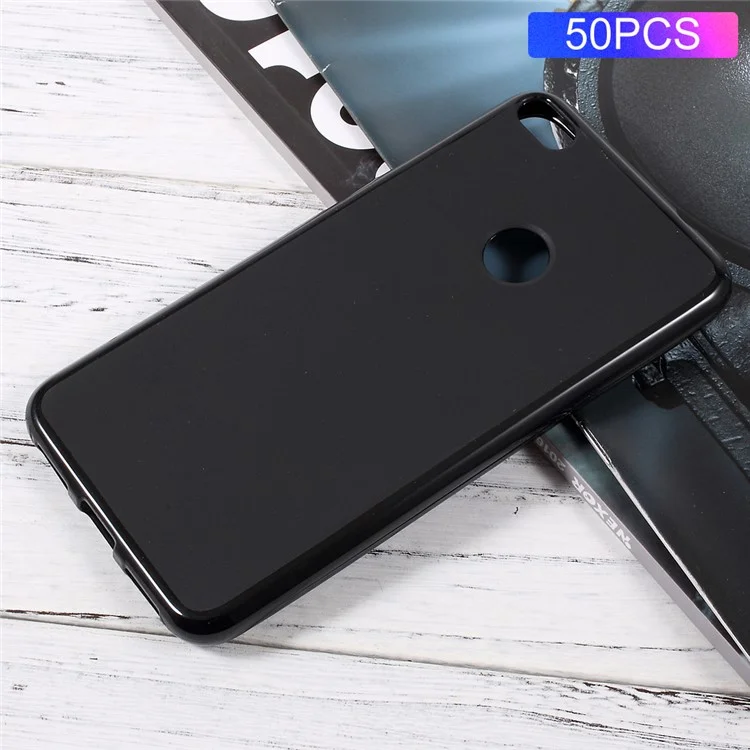 50PCS/Set Matte TPU Cell Phone Case for Huawei P8 Lite (2017) / Honor 8 Lite - Black