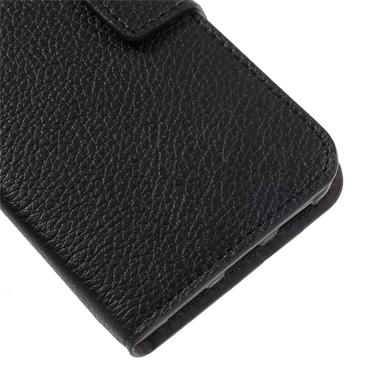 Litchi Grain Leather Wallet Mobile Case for Huawei P8 Lite (2017)/Honor 8 Lite - Black