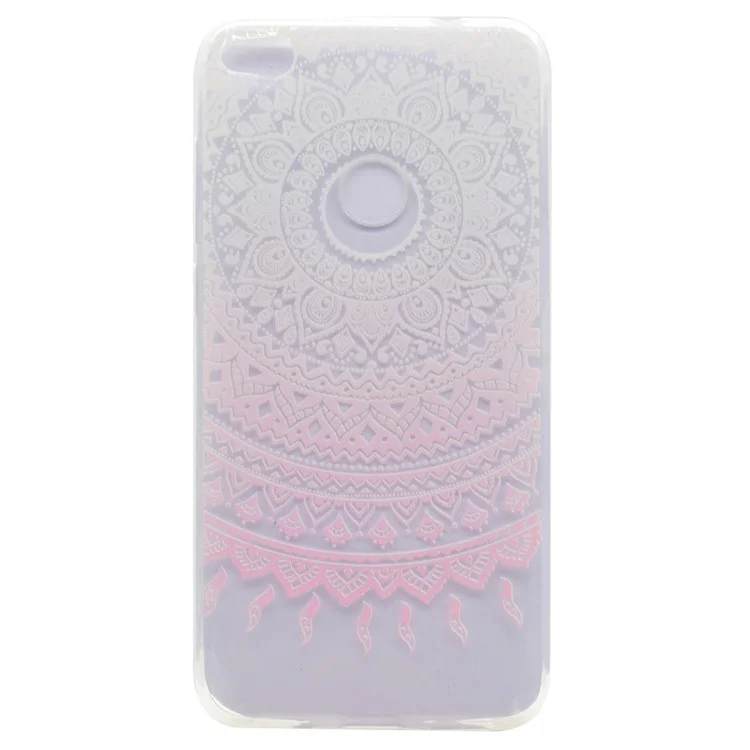 Patterned Thin TPU Case for Huawei P8 Lite (2017) / Honor 8 Lite - Pink Mandala Flower