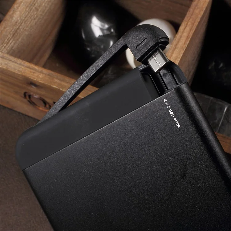 IDMIX Mate 7 MFI Certified Power Bank 7000mAh with Lightning & Micro USB Cables - Black