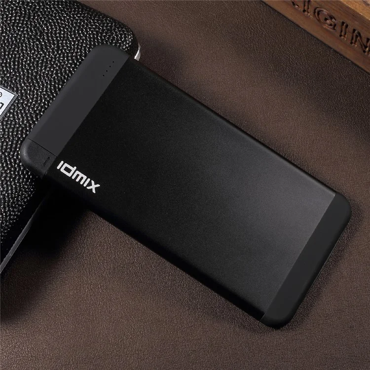 IDMIX Mate 7 MFI Certified Power Bank 7000mAh with Lightning & Micro USB Cables - Black
