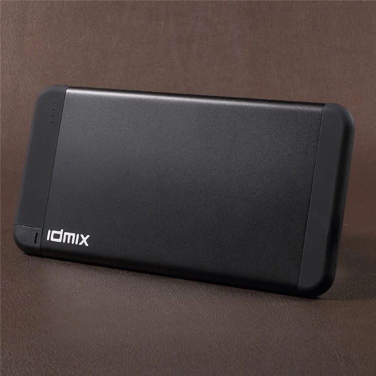 IDMIX Mate 7 MFI Certified Power Bank 7000mAh with Lightning & Micro USB Cables - Black