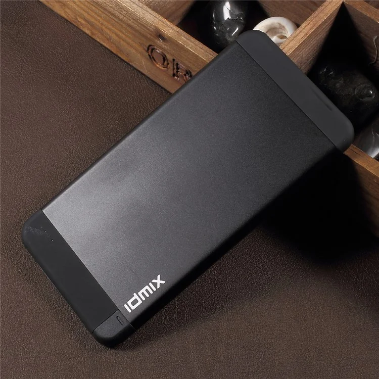 IDMIX Mate 7 MFI Certified Power Bank 7000mAh with Lightning & Micro USB Cables - Black