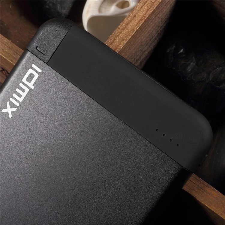IDMIX Mate 7 MFI Certified Power Bank 7000mAh with Lightning & Micro USB Cables - Black