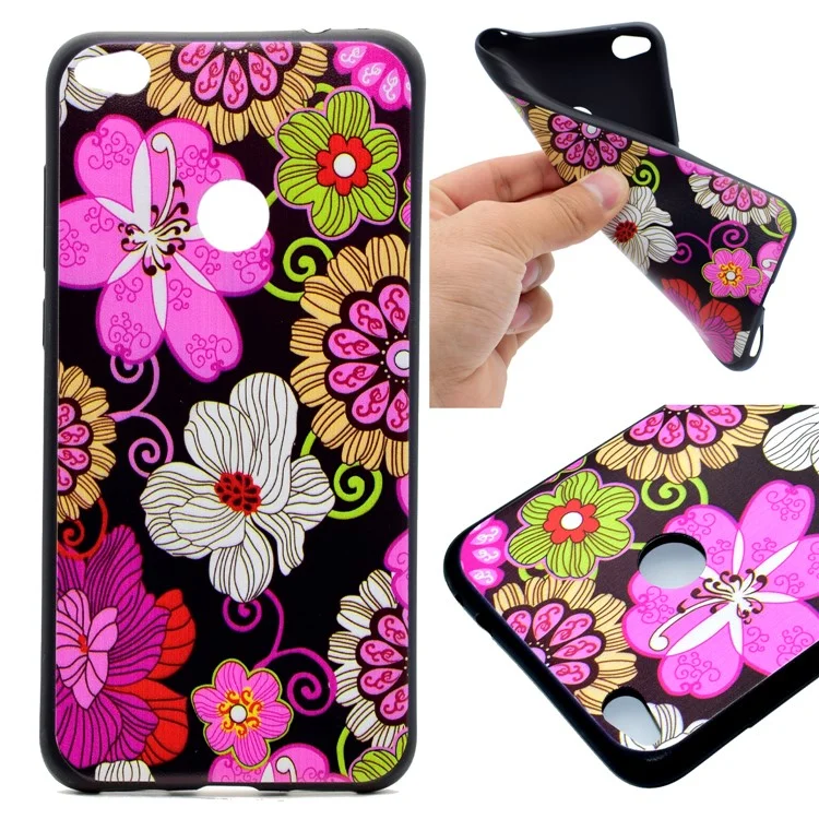 Patterned TPU Gel Case for Huawei P8 Lite (2017) / Honor 8 Lite - Vivid Flowers