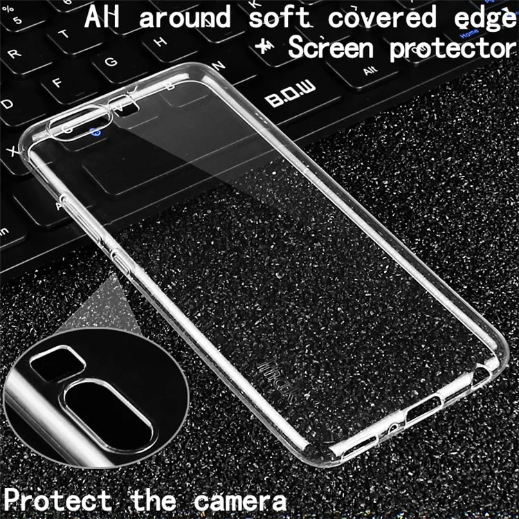 IMAK Stealth Clear Soft Case TPU Phone Cover for Huawei P10 Plus - Transparent