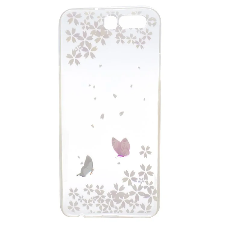 Pattern Printing TPU Case for Huawei P10 - Butterflies and Flowers