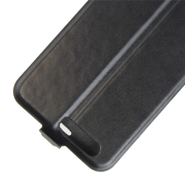 For Huawei P10 Crazy Horse Vertical Flip Leather Case with Card/Photo Slot - Black