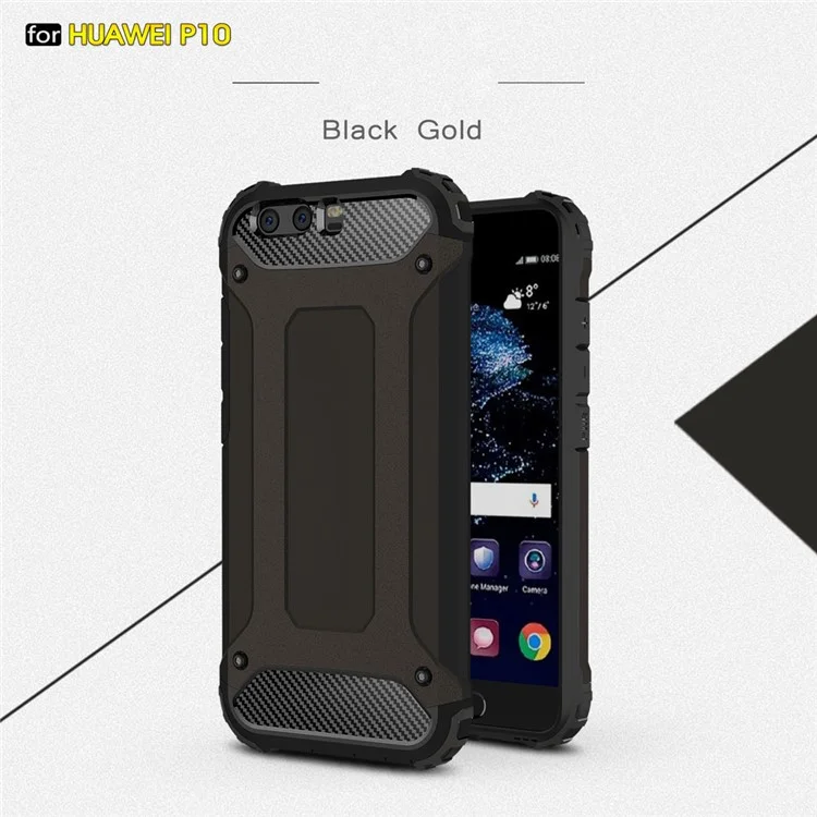Armor Guard Plastic + TPU Hybrid Case for Huawei P10 - Black