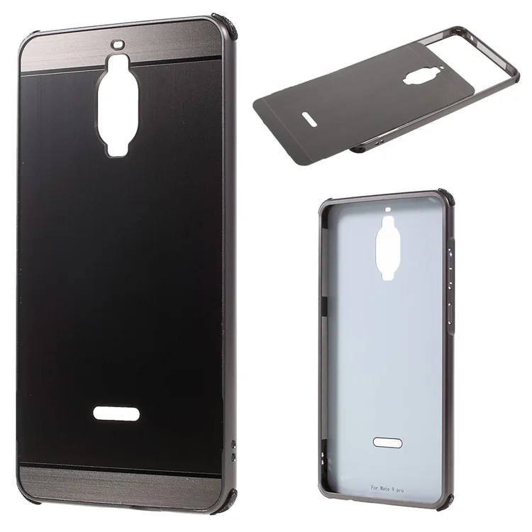 Aluminum Alloy Frame + Brushed PC Back Case for Huawei Mate 9 Pro / Porsche Design - Black