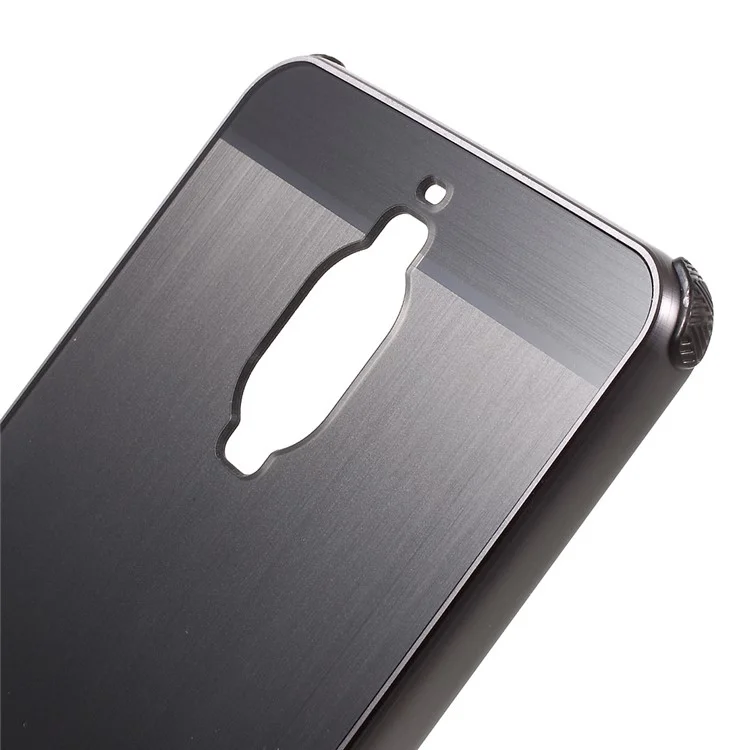 Aluminum Alloy Frame + Brushed PC Back Case for Huawei Mate 9 Pro / Porsche Design - Black