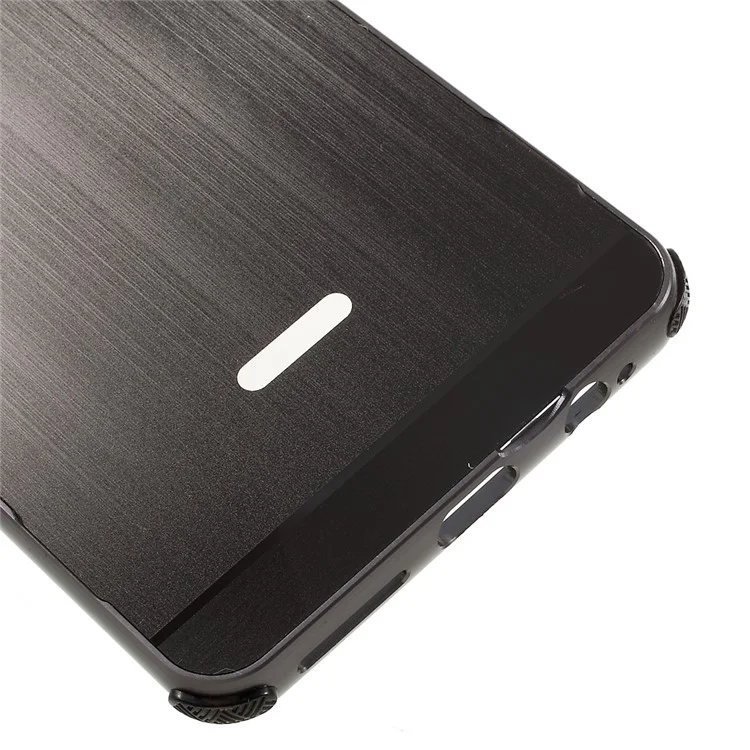 Aluminum Alloy Frame + Brushed PC Back Case for Huawei Mate 9 Pro / Porsche Design - Black