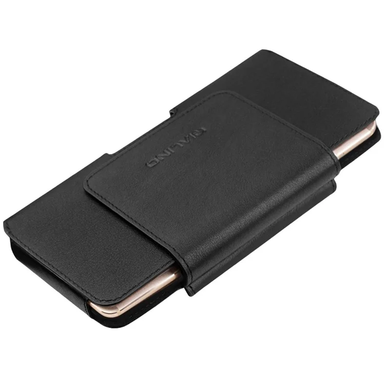 QIALINO Genuine Cowhide Leather Holster Case for Huawei Mate 9 Pro, Size: 16 x 9 x 1.4cm - Black