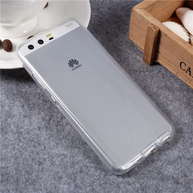 Touchable TPU Full Protection Case (Front + Back) for Huawei P10 - Transparent