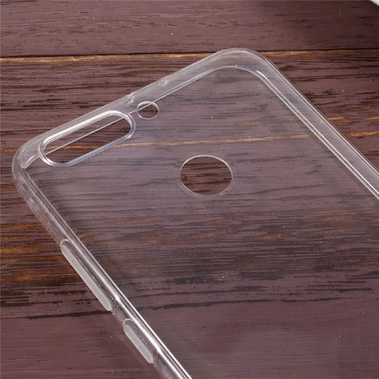 For Huawei Honor 8 Pro / Honor V9 Clear Soft TPU Back Case with Anti-dust Plugs - Transparent