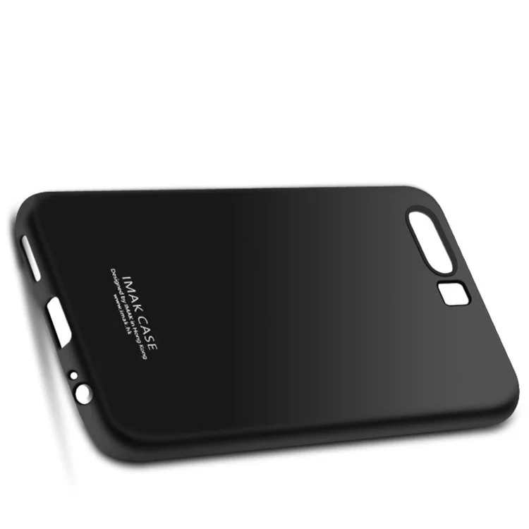 IMAK TPU Back Case with Anti-explosion Soft Screen Film for Huawei P10 - Metal Black