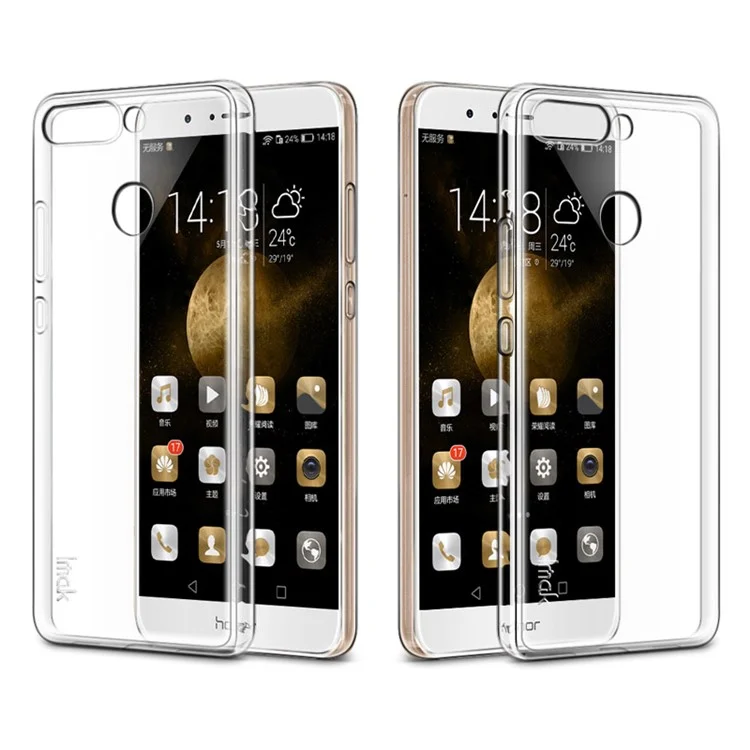 IMAK Stealth Clear TPU Soft Case with Screen Protector Film for Huawei Honor 8 Pro / Honor V9 - Transparent