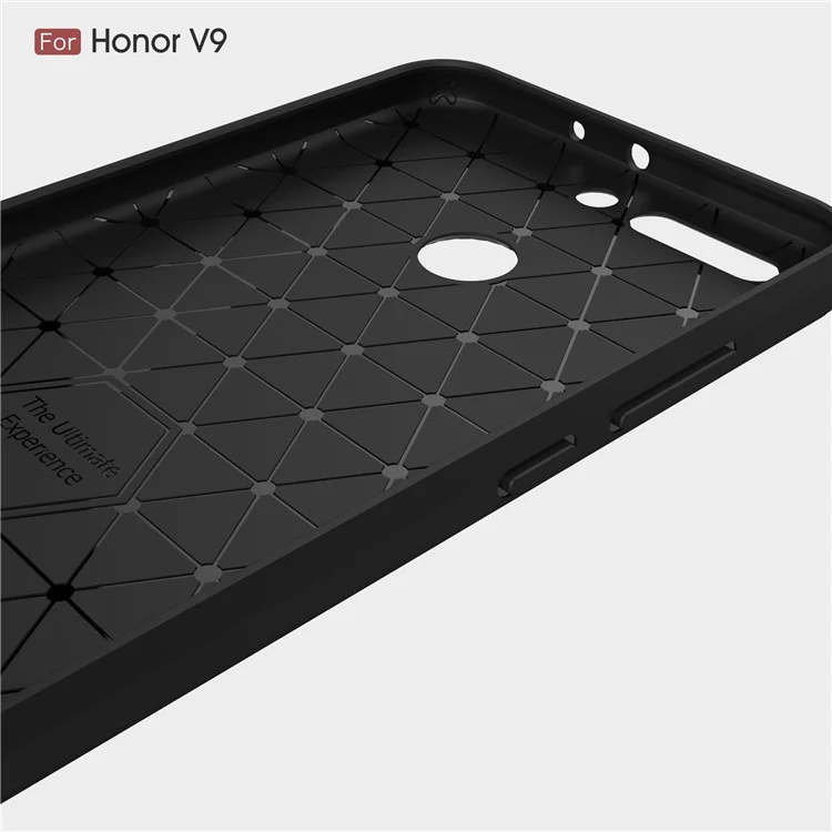 Carbon Fibre Brushed TPU Case for Huawei Honor 8 Pro / Honor V9 - Black