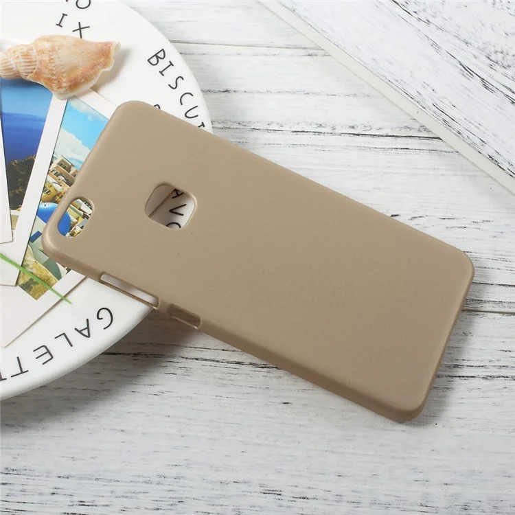 For Huawei P10 Lite Cell Phone Case Rubberized Hard PC Cover - Gold