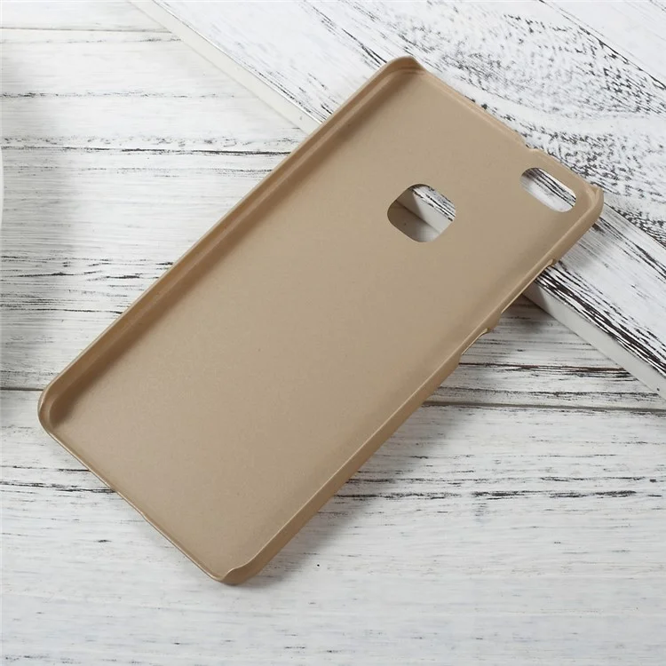 Rubberized Plastic Hard Phone Protective Cover Case for Huawei P10 Lite - Gold