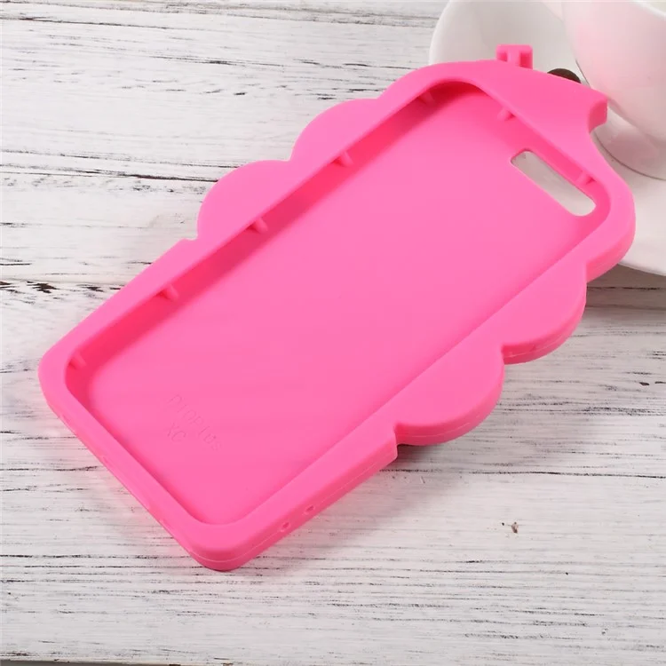 3D Cherry Ice Cream Silicone Mobile Phone Case for Huawei P10 Plus - Rose