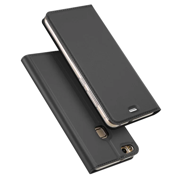 DUX DUCIS Skin Pro Series Leather Card Holder Case for Huawei P10 Lite - Grey