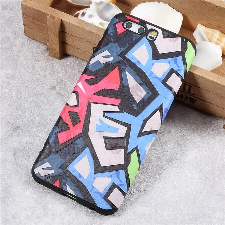 Embossed TPU Protective Phone Case for Huawei P10 Plus - Personality Pattern