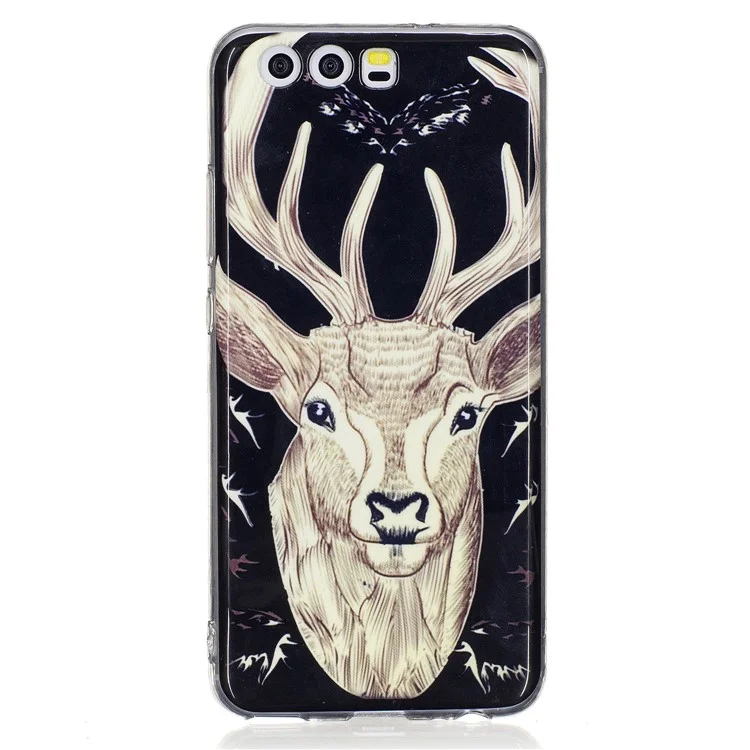 Noctilucent IMD Soft TPU Mobile Phone Case for Huawei P10 - Elk