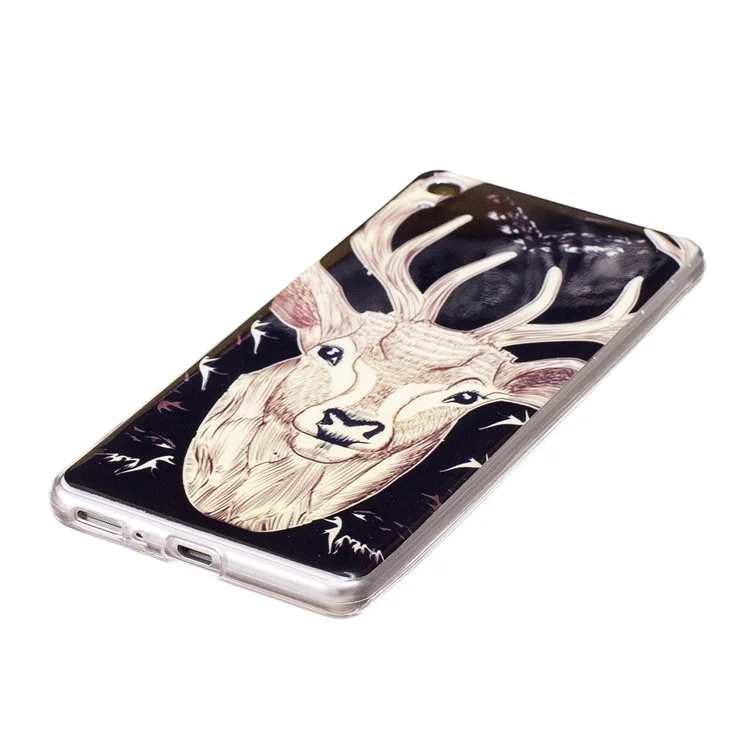 Noctilucent IMD Soft TPU Mobile Phone Case for Huawei P10 - Elk