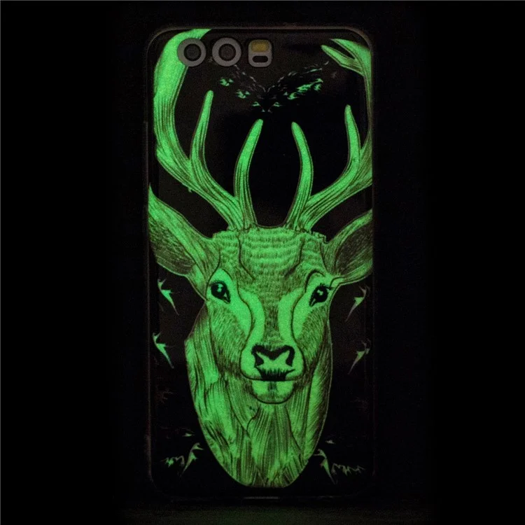 Noctilucent IMD Soft TPU Mobile Phone Case for Huawei P10 - Elk