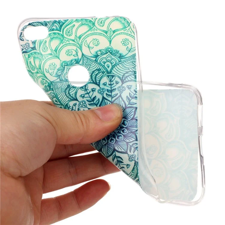 Pattern Printing TPU Case for Huawei P8 Lite (2017) / Honor 8 Lite - Henna Lotus