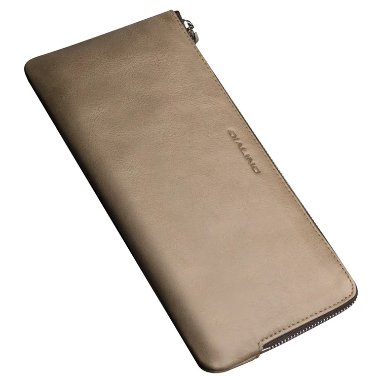 QIALINO Genuine Leather wallet Protective Phone Cover for Huaiwei P10 Plus - Khaki