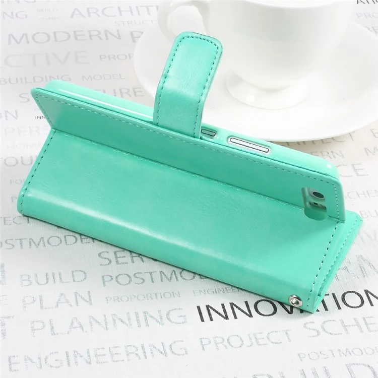 MERCURY GOOSPERY Blue Moon Wallet Leather Case for Huawei P10 Plus - Cyan