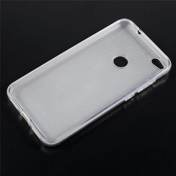 Glittery TPU + PC Hybrid Back Case for Huawei P8 Lite (2017) / Honor 8 Lite - Silver