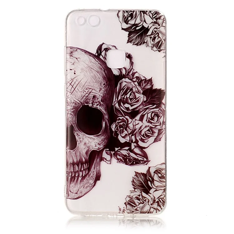 Pattern Printing IMD TPU Shell Case for Huawei P10 Lite - Cool Skull