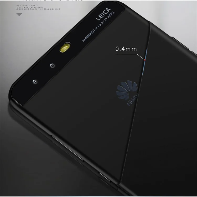X-LEVEL Frosted PC Hard Phone Back Case for Huawei P10 Plus - Black