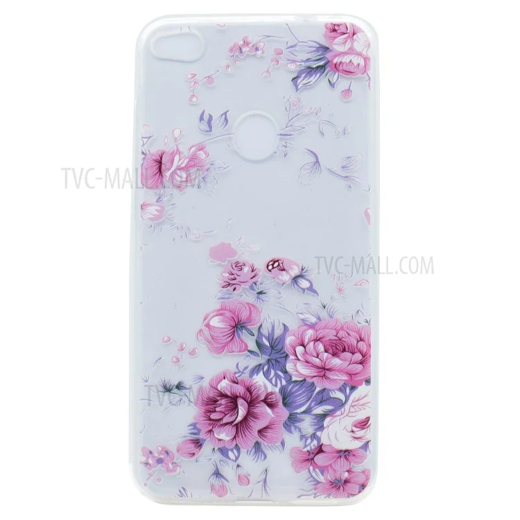 Pattern Printing TPU Shell for Huawei P8 Lite (2017) / Honor 8 Lite - Flowers Pattern