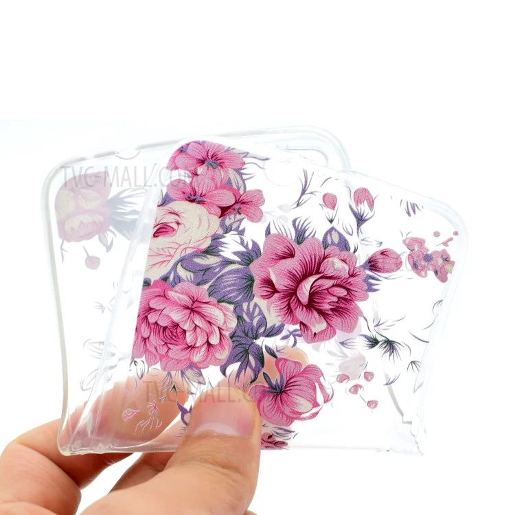 Pattern Printing TPU Shell for Huawei P8 Lite (2017) / Honor 8 Lite - Flowers Pattern