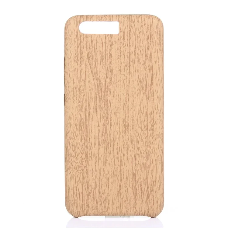 Wood Grain Leather Coated Soft TPU Phone Case for Huawei P10 - Beige
