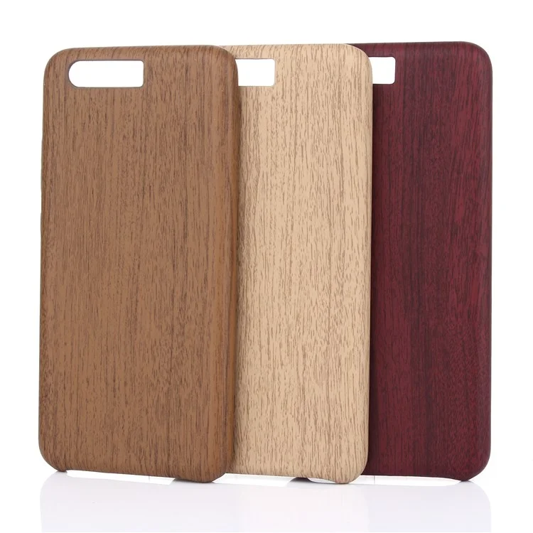 Wood Grain Leather Coated Soft TPU Phone Case for Huawei P10 - Beige