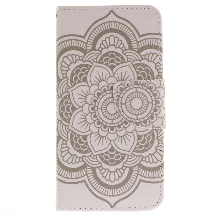 Pattern Printing Leather Wallet Case Cover for Huawei P8 Lite (2017) / Honor 8 Lite - Mandala Flowers
