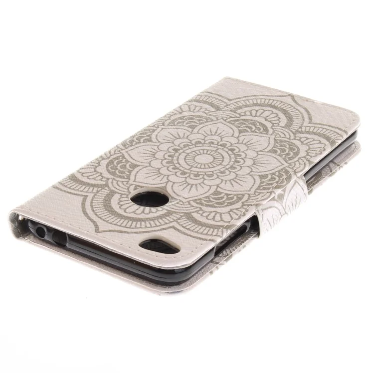 Pattern Printing Leather Wallet Case Cover for Huawei P8 Lite (2017) / Honor 8 Lite - Mandala Flowers