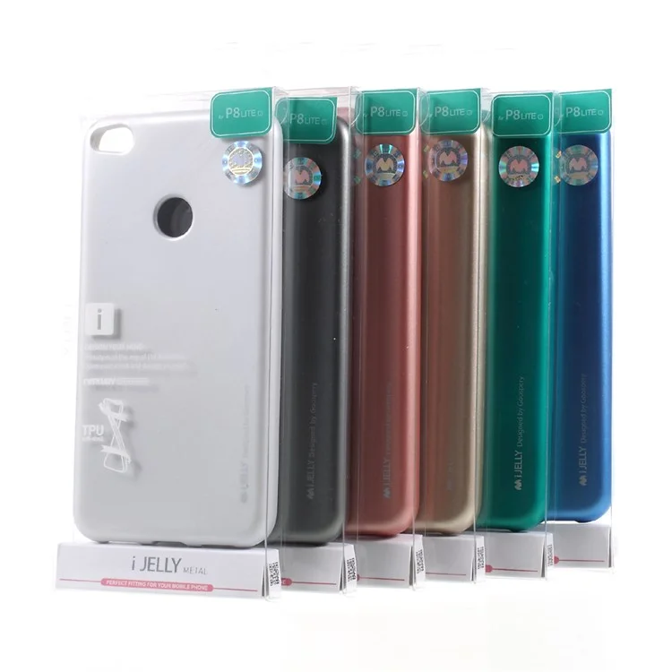 MERCURY GOOSPERY i JELLY Metallic TPU Phone Case for Huawei P8 Lite (2017) / Honor 8 Lite - Silver