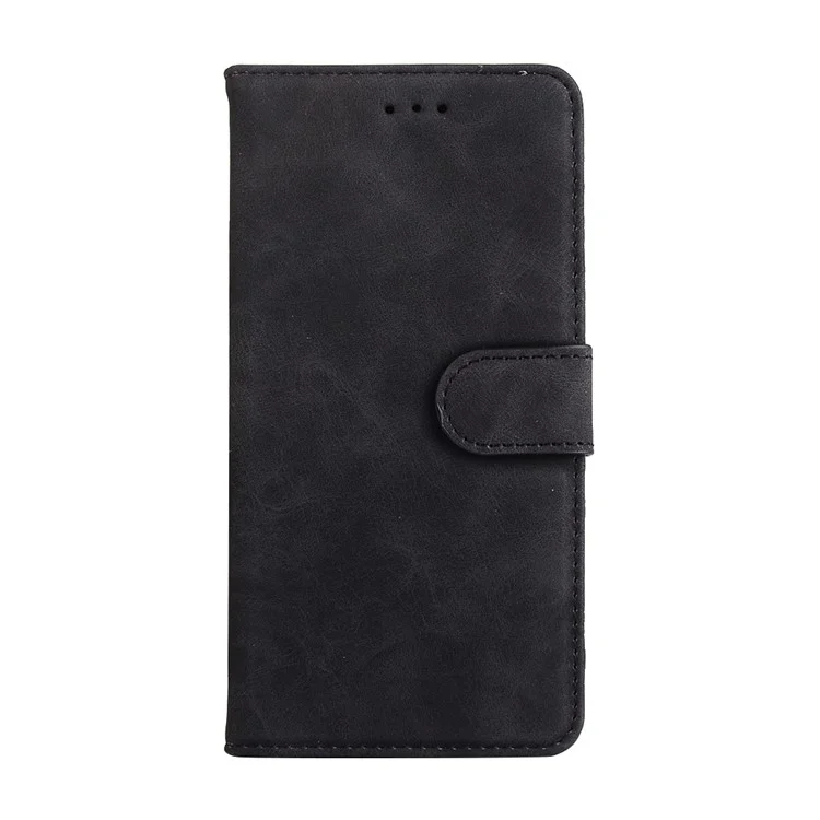 Vintage Wallet Style Leather Stand Phone Cover for Huawei P10 Lite with Photo Slot - Black